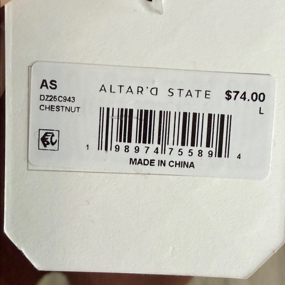 NWT Altar’d State Brown Turtleneck Sweater size large - Picture 7 of 12